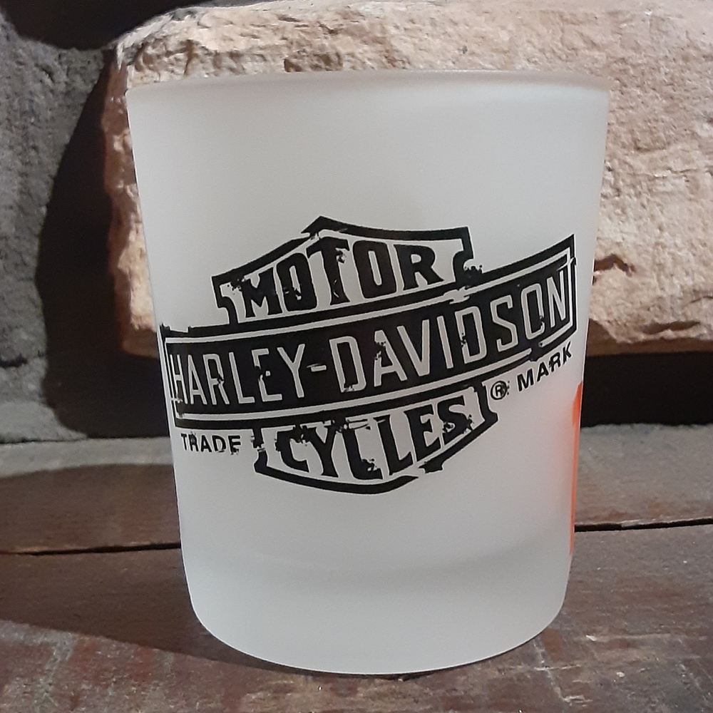 Harley-Davidson Motor Cycles Frosted Glass Collect
